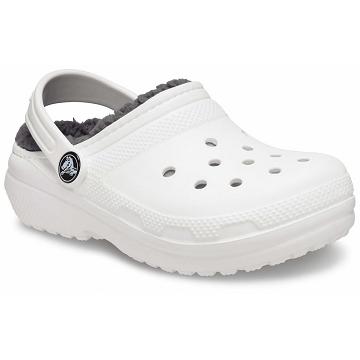 Pantuflas Crocs Classic Forro Clog Niño Blancos | Mexico 1452CTVE